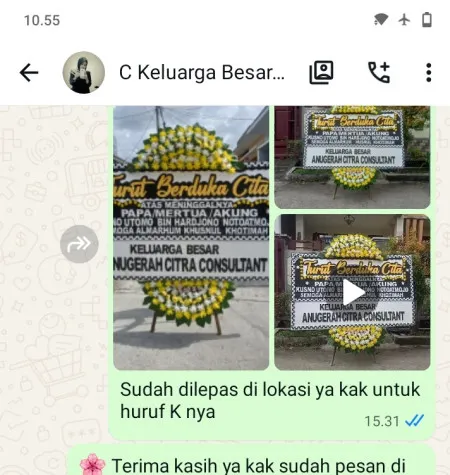 Pengiriman Papan Bunga Duka Green Garden